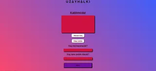 A text box, white background red colored buttons and inputs and a button with ROLL text in front of a autumn colored background